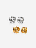 Wide Mirror Finish Hoops -