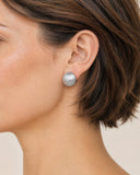 Wire-Brushed Ball Earrings -