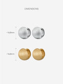 Wire-Brushed Ball Earrings -